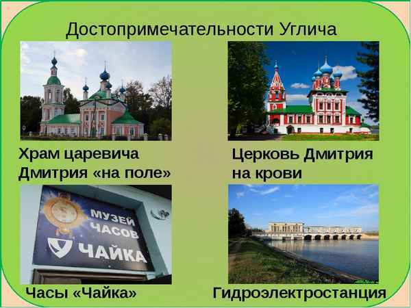 Главные достопримечательности города Углич — ТОП-24